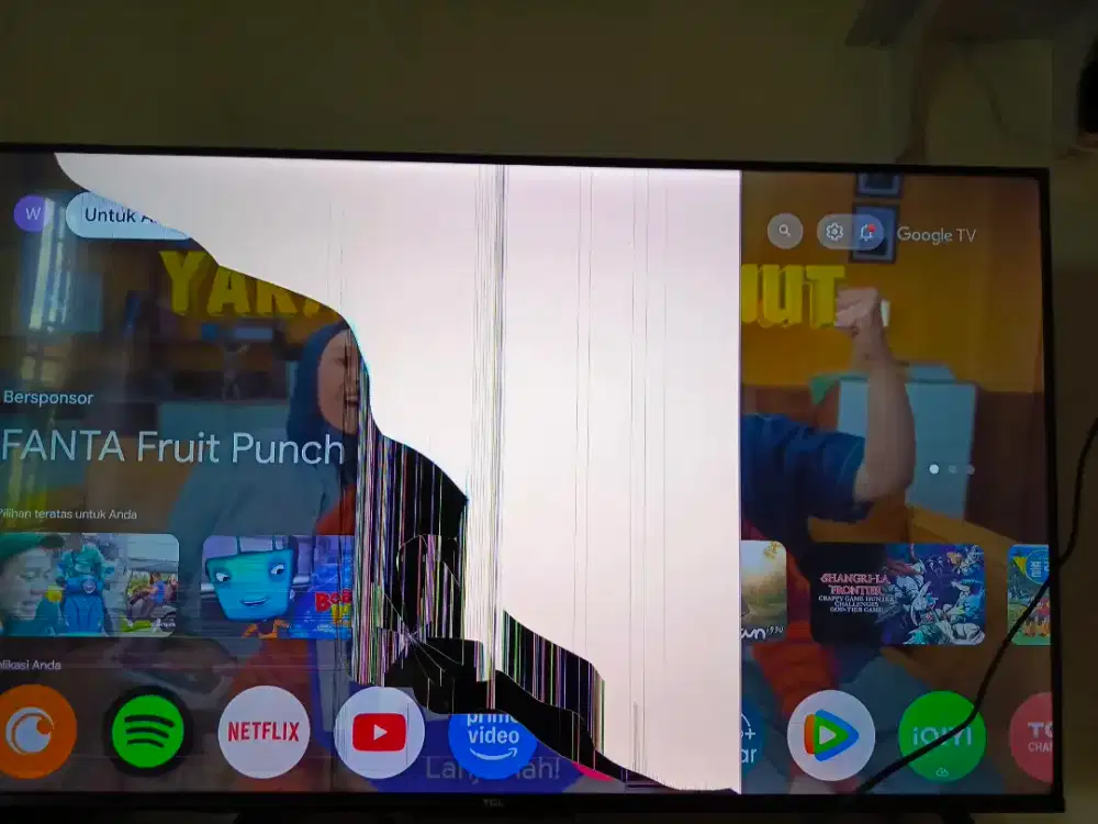 Tv 43 inch T6C pecah panel
