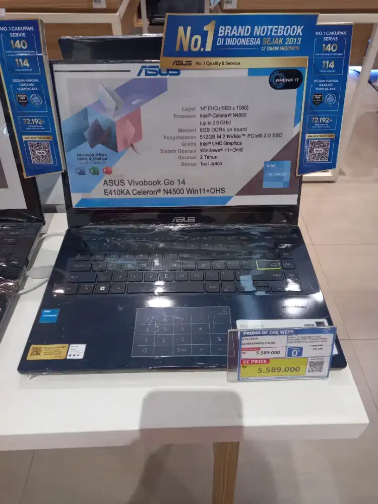 ASUS NOTEBOOK CELERON 8/512