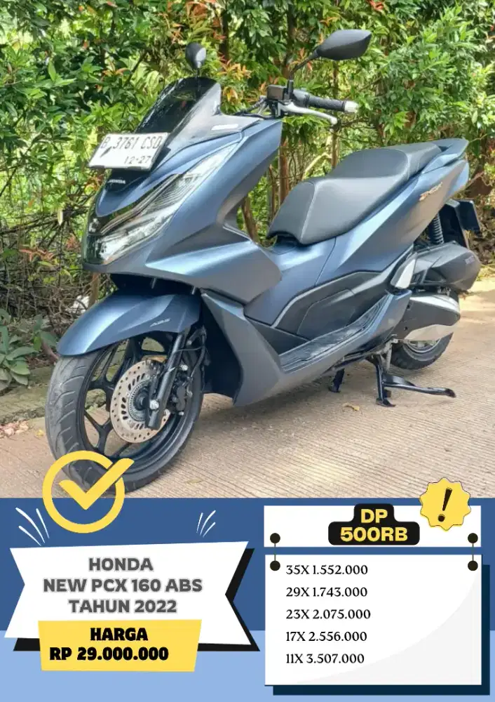 Dp 500rb Honda New PCX 160 ABS tahun 2022