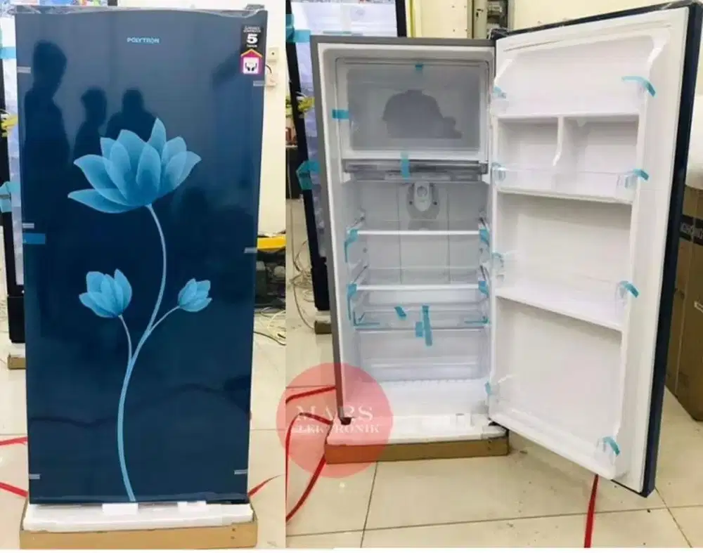KULKAS 1 PINTU POLYTRON WARNA BIRU