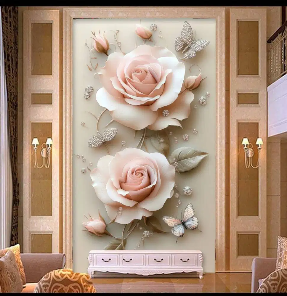 Wallpaper Dinding Custom Elegan | Harga 120rb/m² Free Pasang