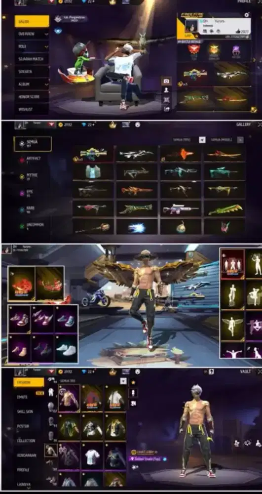 jual akun ff polosan terompet