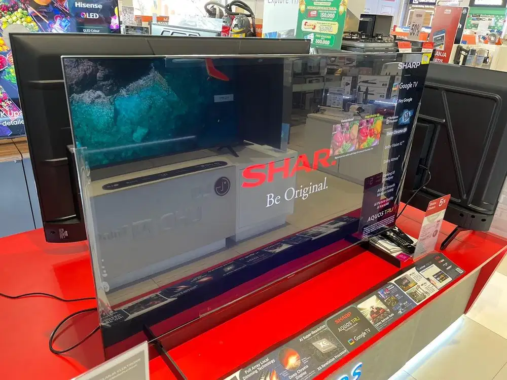 CICILAN TV SHARP QLED GOOGLE TV 55 INCH