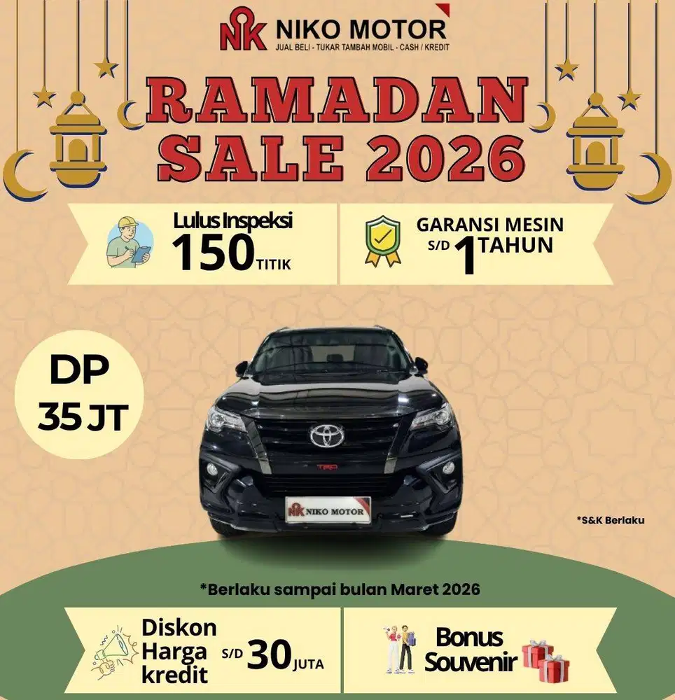 (ANTIK KM72RB) FORTUNER VRZ TRD KICK SENSOR 2019 AT :2018|2020