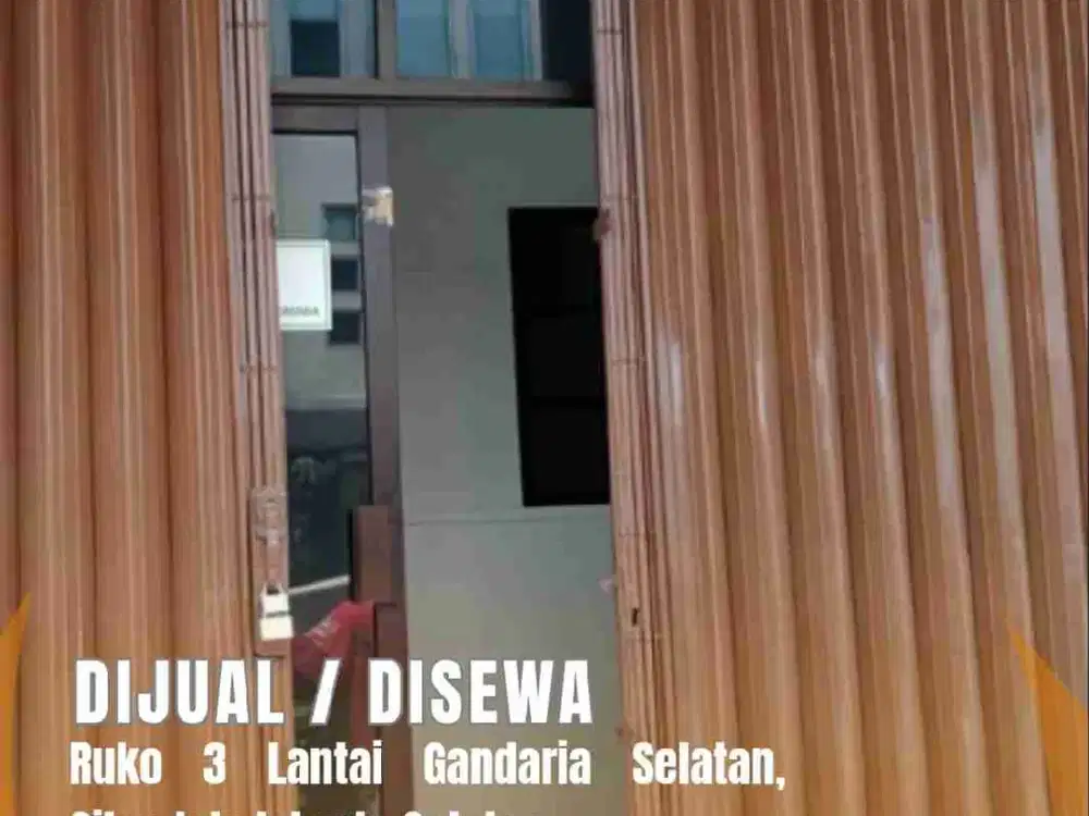 DIJUAL / DISEWA Ruko 3 Lantai Gandaria Selatan, Cilandak Jakarta Selatan