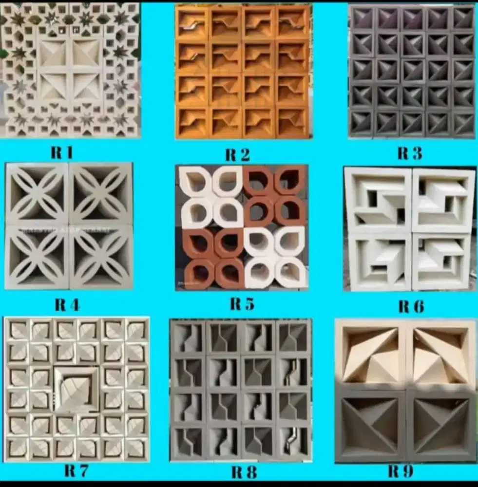 Jual roster beton minimalis modern ukuran 20x20x10