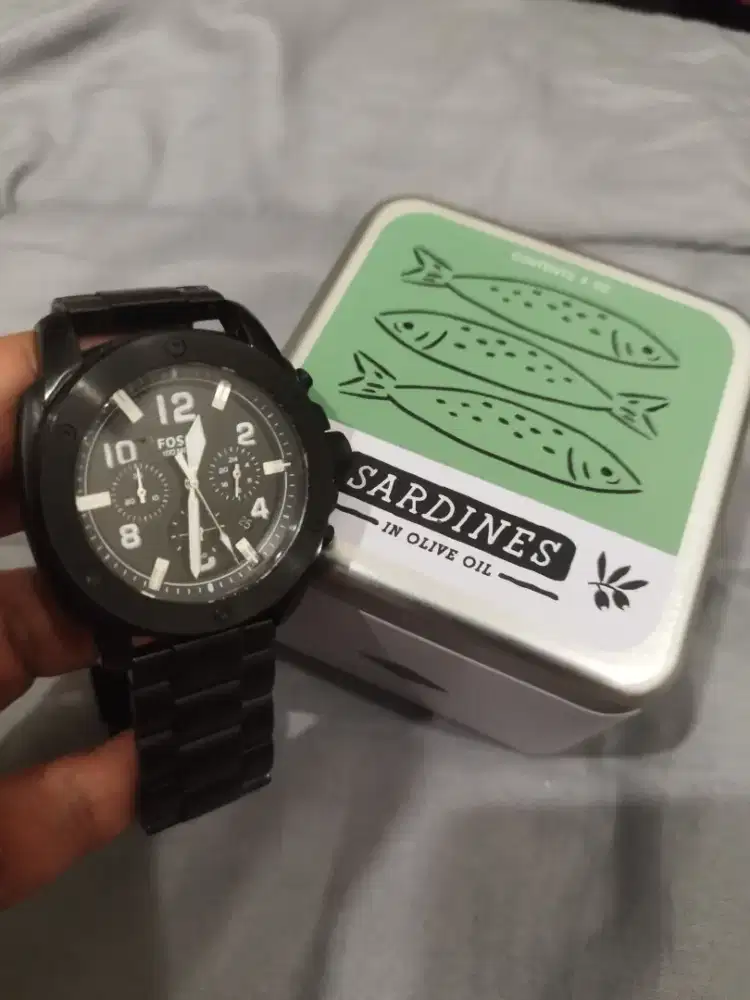 Jam Tangan Pria Fossil Black Chrono (ORI)