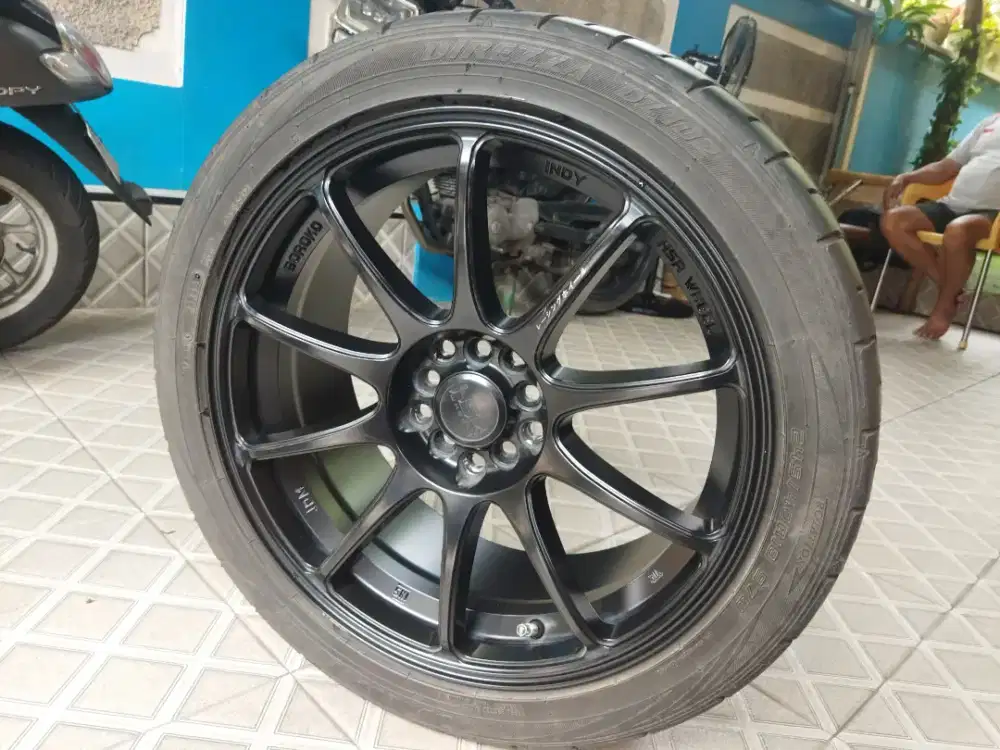 Velg HSR Indy R18 + Ban Dunlop 245/40