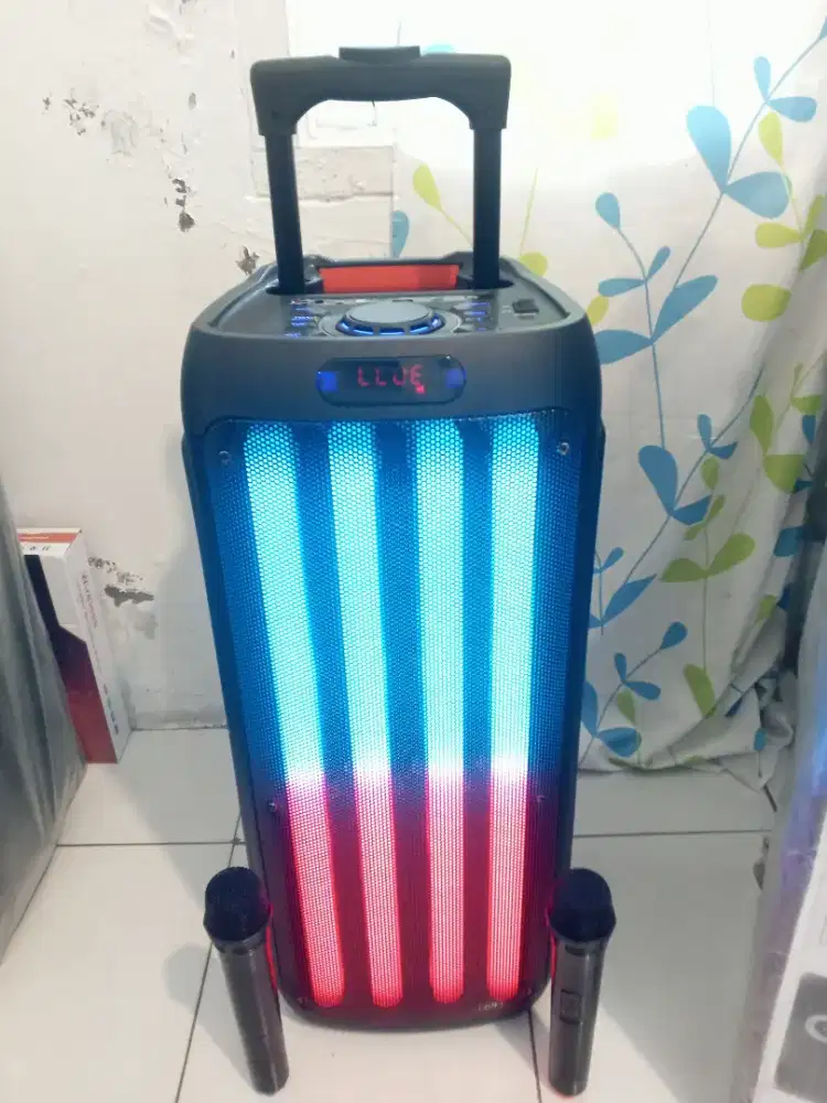 Speaker bluetooth karaoke dual 8 in