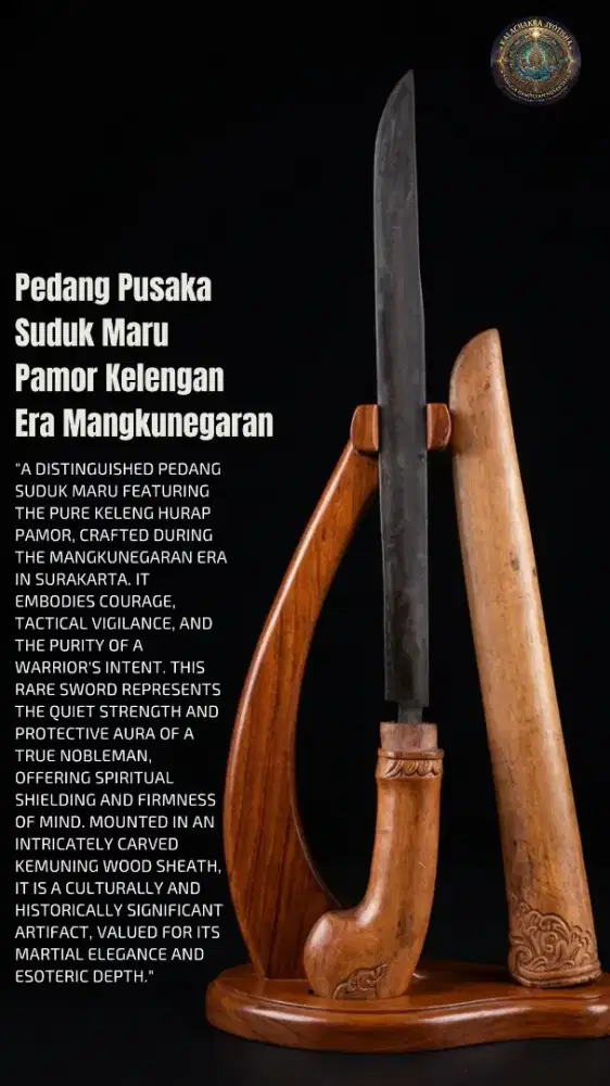 Pedang Suduk Maru Keleng Hurap Tangguh Mangkunegaran