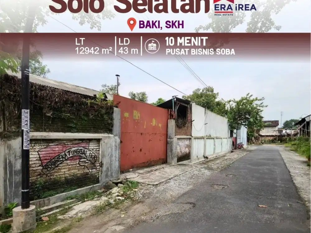 DIJUAL TANAH DI BAKI DEKAT SOLO BARU