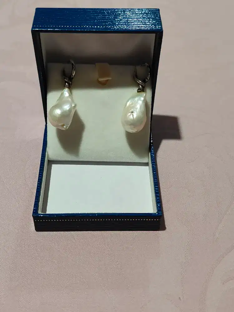 Pearl earrings anting wanita 12gram dr pabrik thailand