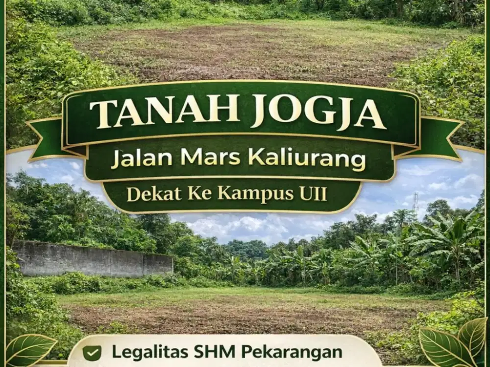 Tanah Jogja Kost Area Kampus UII Kaliurang SHM Pekarangan