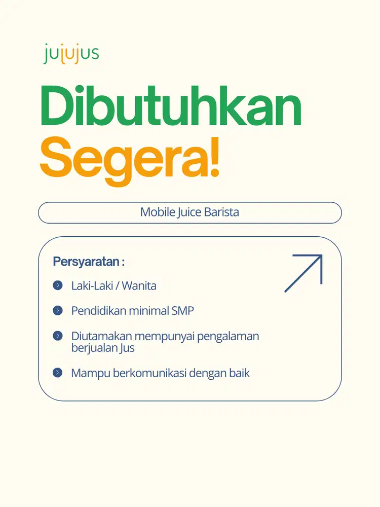 Dibutuhkan Driver Jus Keliling (Butuh Cepat)