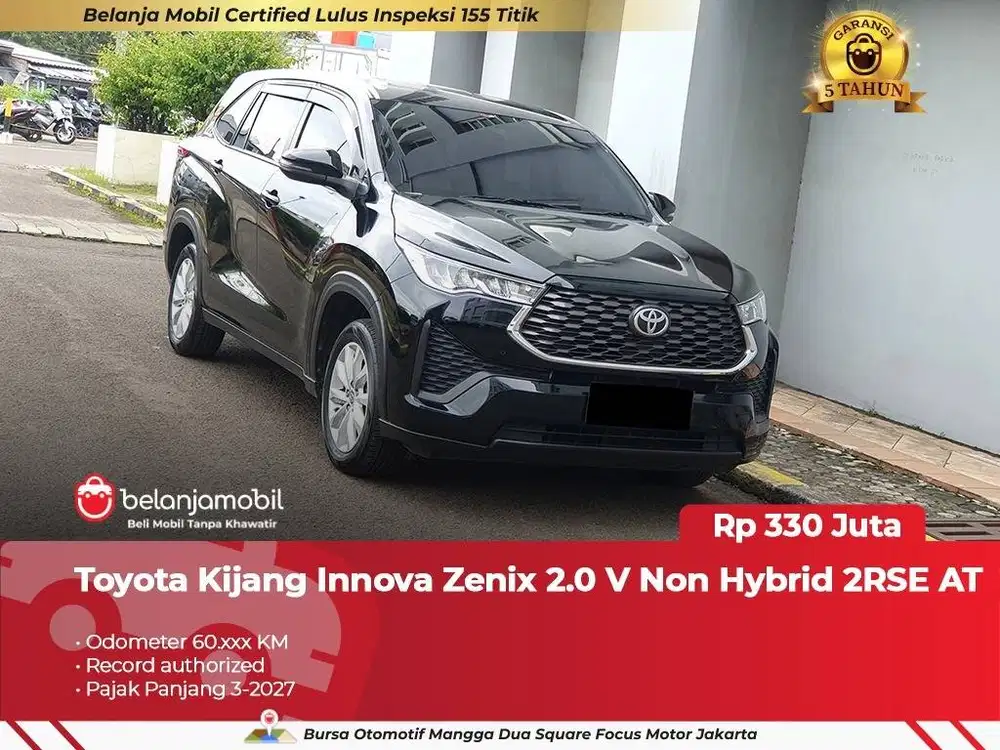 [ GARANSI 5TH ] Toyota Innova Zenix 2.0 V Non Hybrid 2RSE 2023/2024