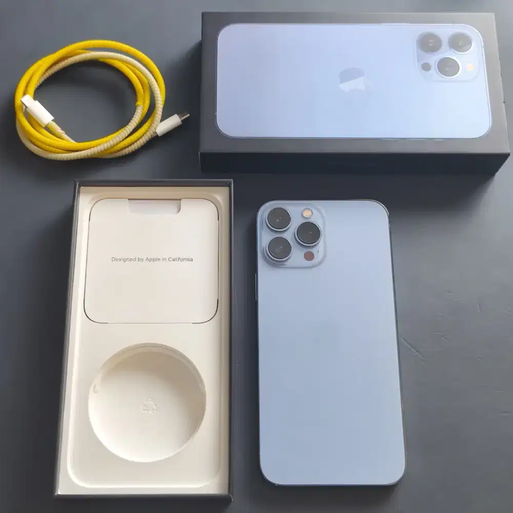 IPHONE 13 PRO MAX 128GB SIERRA BLUE EX GARANSI RESMI IBOX