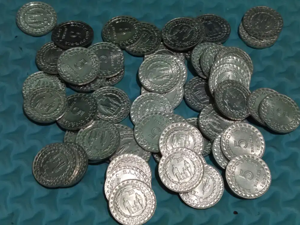 56pcs Koin 5 Rupiah 1979 kinclong