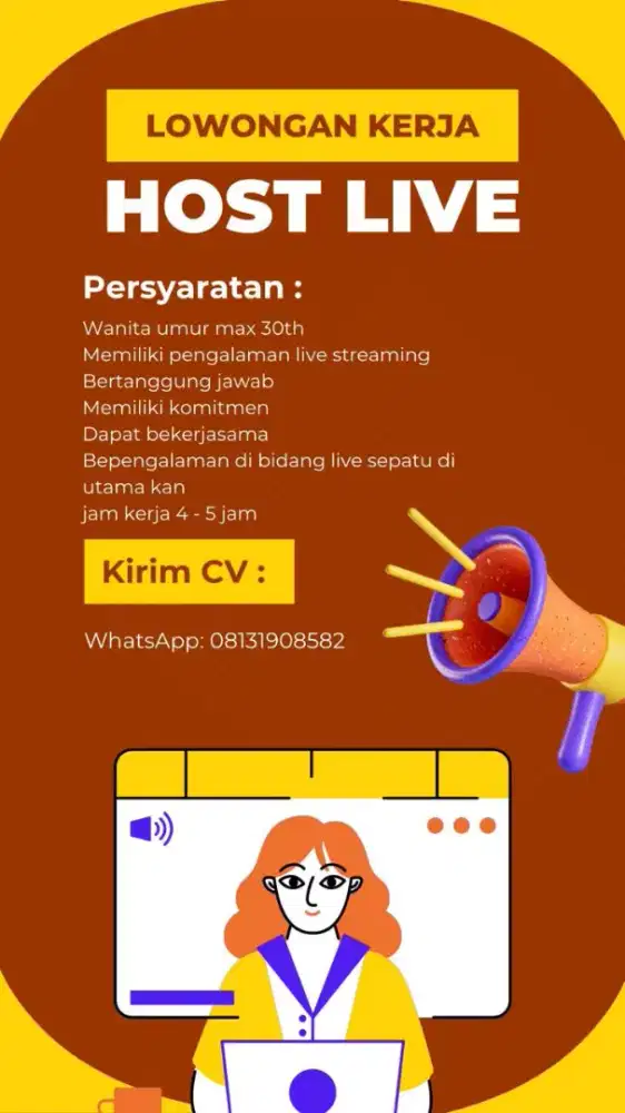 Butuh host live di Tanggerang green lake city