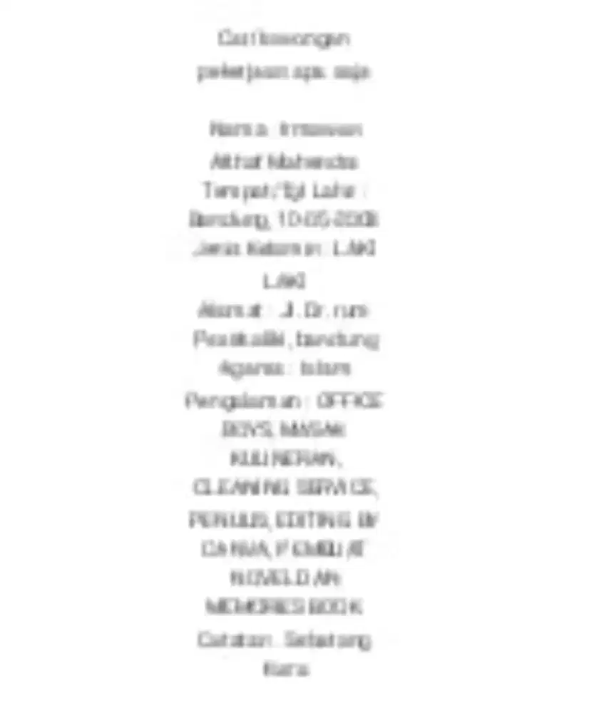 Cari lowongan pekerjaan Apa saja