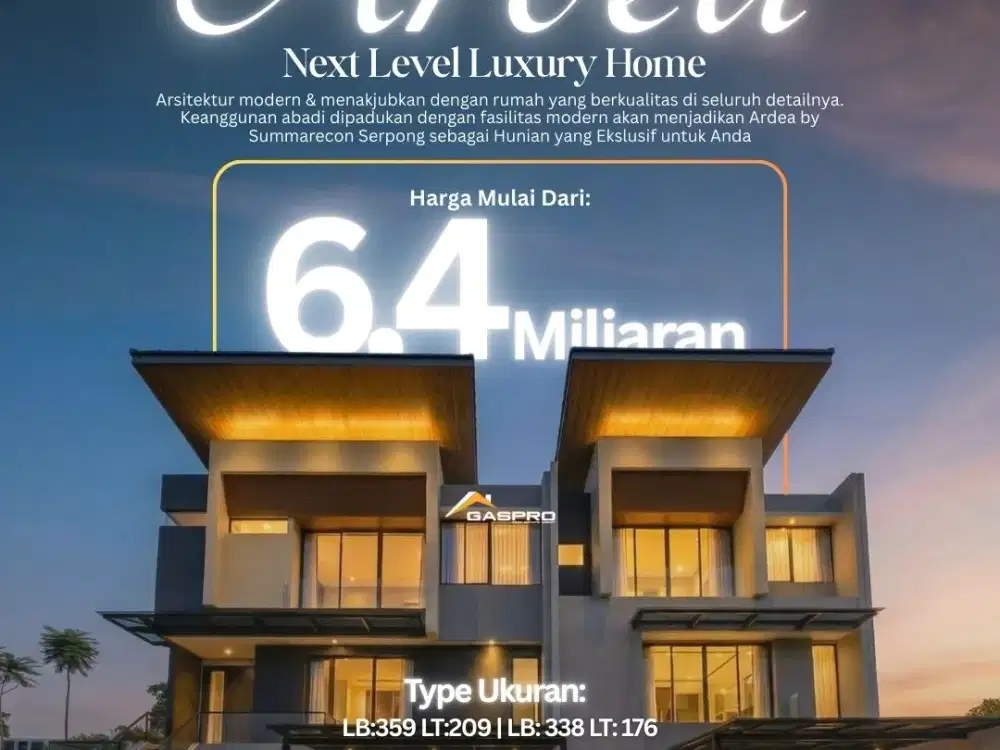 Rumah Paling Premium Se Gading Serpong Ardea By Summarecon Last Unit Free PPN