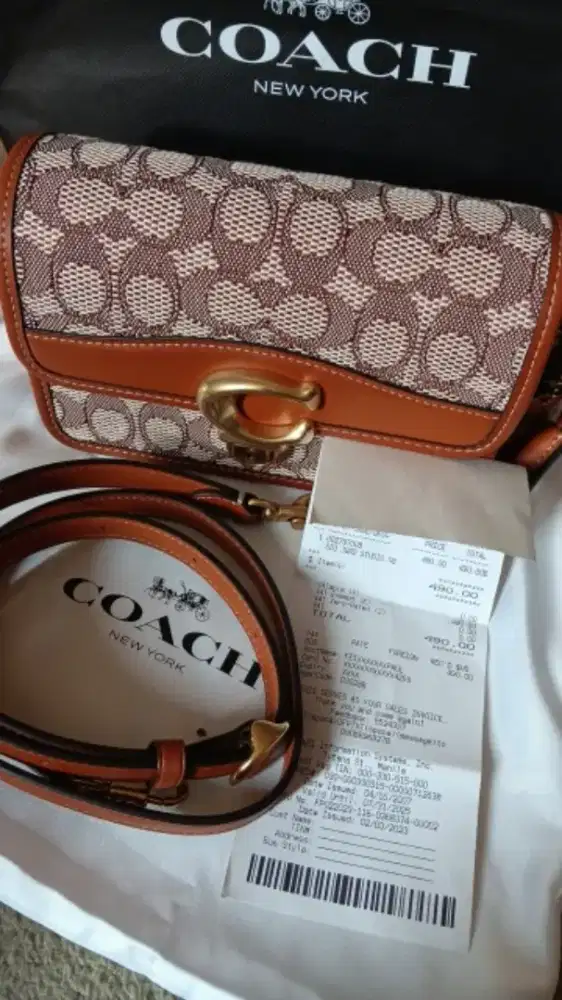 COACH studio shoulder bag in signature COCOA BURNISHED AMBER