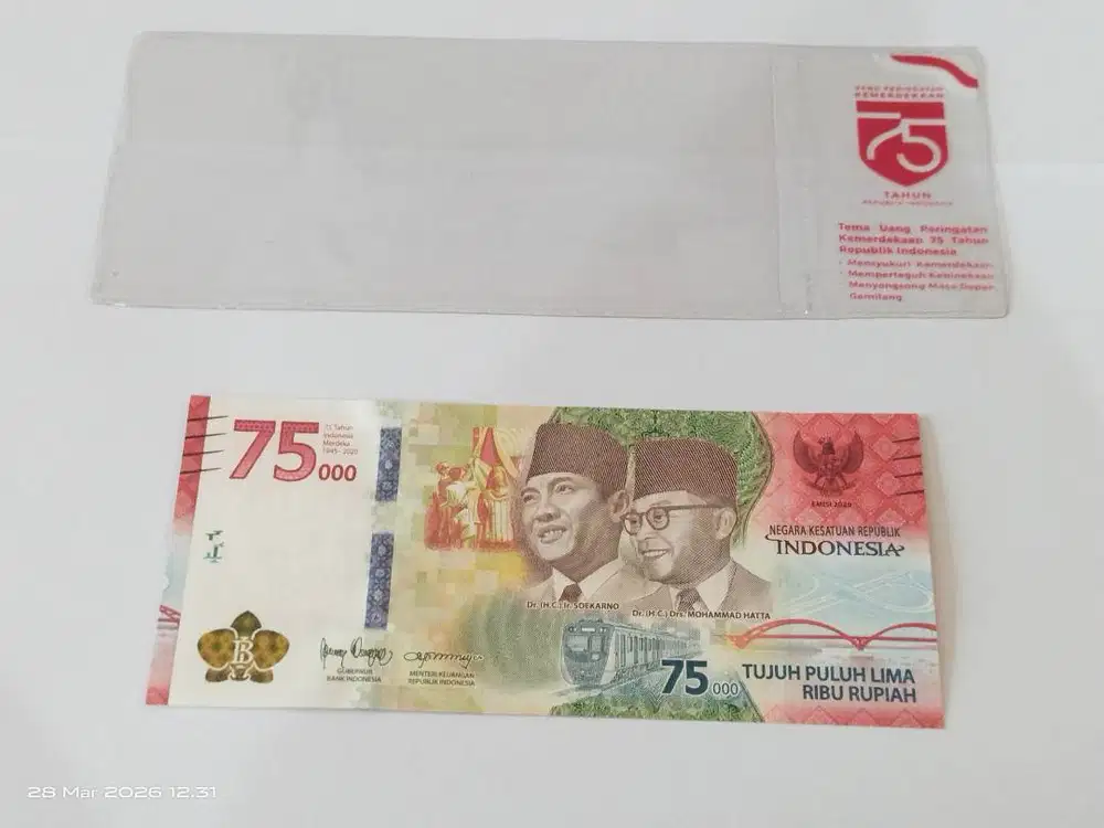 UANG Rp 75,000 Edisi Spesial HUT RI ke 75 | Nomor Cantik 777