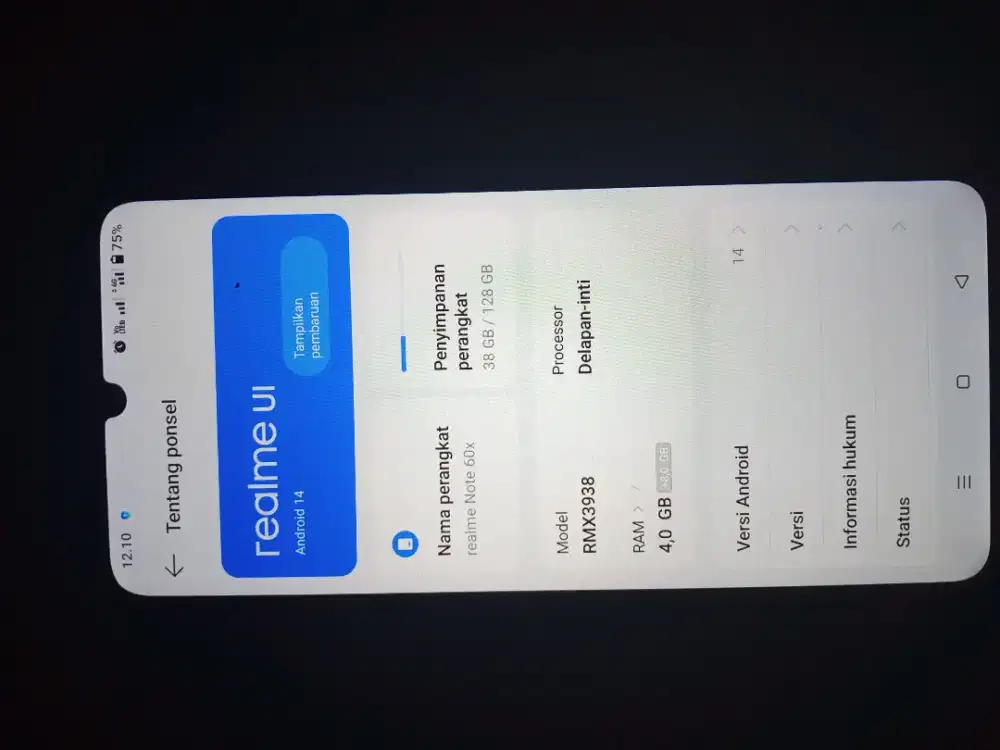 Jual hp realme note 60x