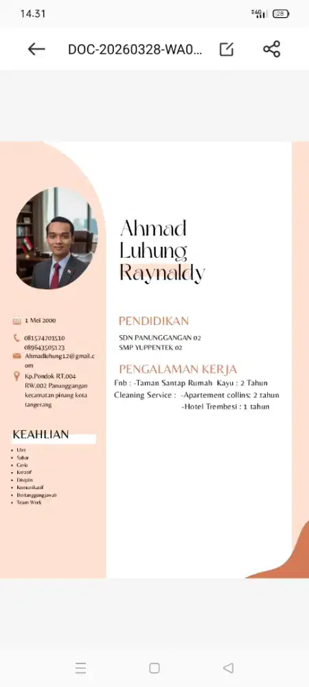 Bismillah dapet kerjaan