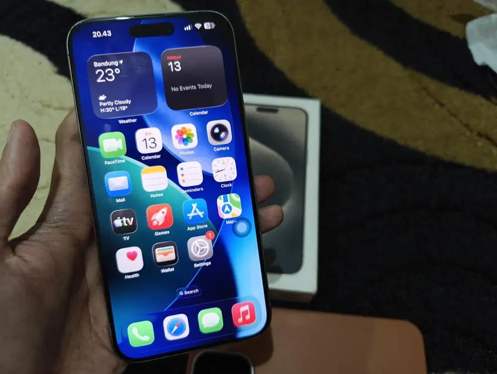 Iphone 15 promax 256gb natural titanium all operator 5G fullset IBOX