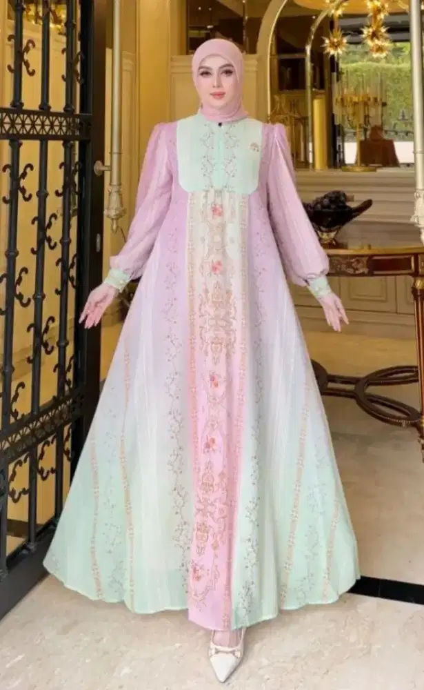 Shella Saukia Dress Stroberi Matcha