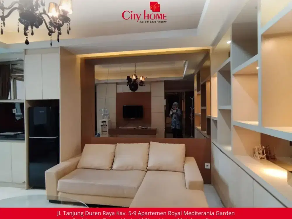 Sewa Apartemen Royal Mediterania Garden Residence Podomoro City Tipe 2+1BR Full Furnished