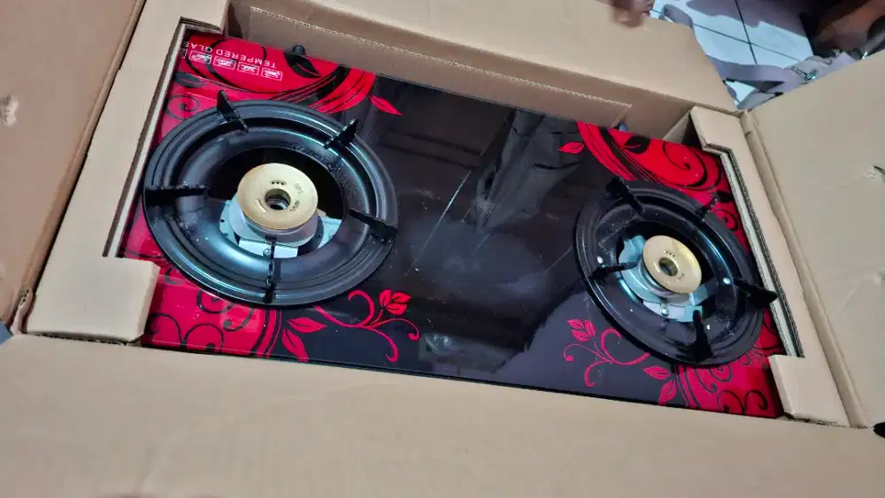 KOMPOR GAS DUA TUNGKU PRIMA GLASSIO