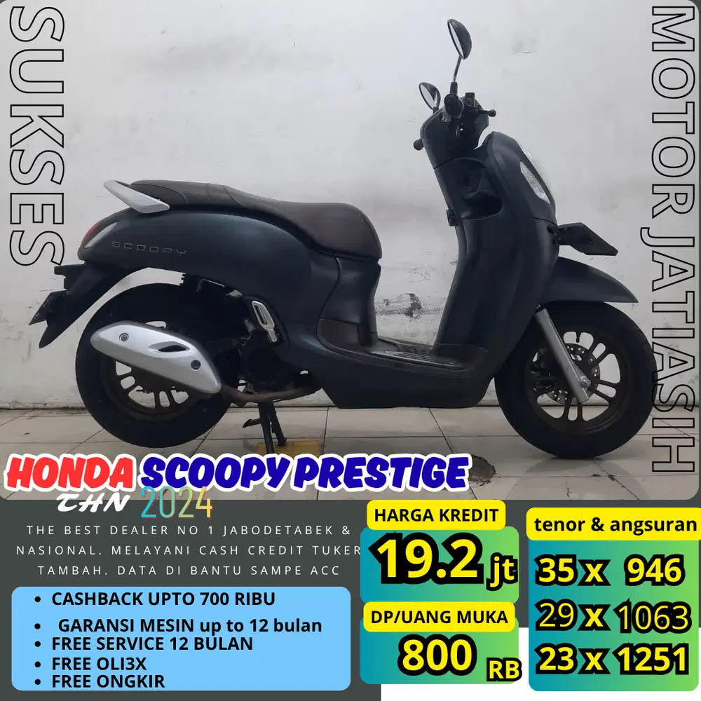 PROMO (SUKSES MOTOR) DP TERMURAH  HONDA SCOOPY PRESTIGE 2024