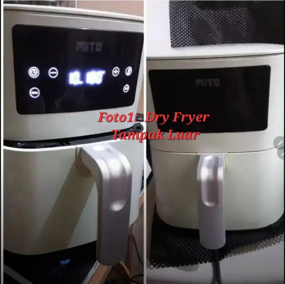 PAKET Digifry Mito Digital Air Fryer + Food chopper blender mitochiba