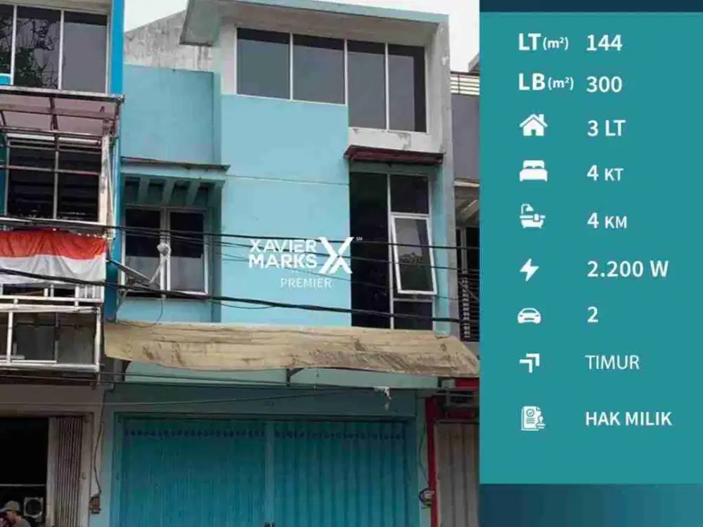 Dijual Ruko 3 Lantai Dekat Jalan Besar Ijen di Daerah Kawi, Klojen Kota Malang