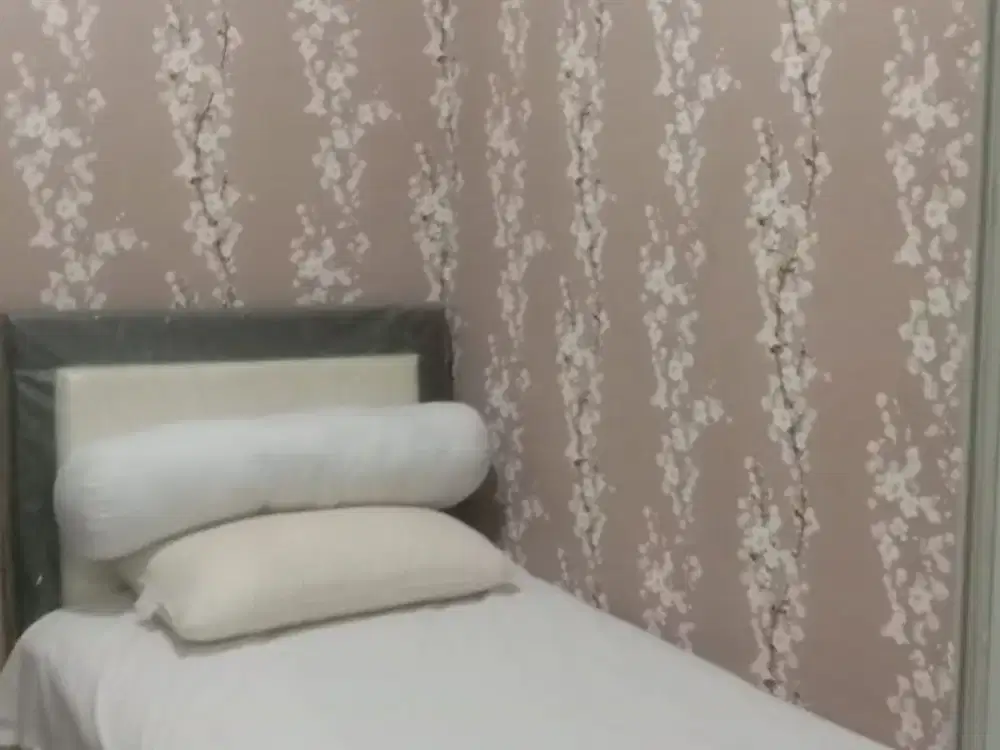 Lantai rendah lt.2 jarang ada , disewa 1tahun Free Ipl 2Br Furnish rapih Green Pramuka City