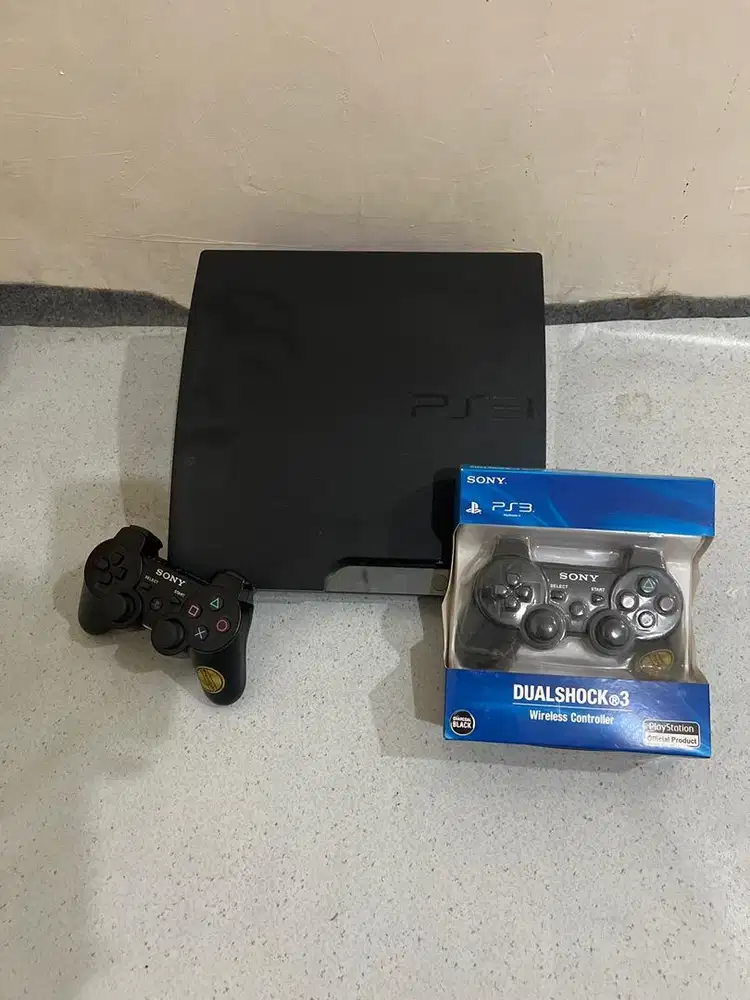 jual ps 3 slim + dua stick ps