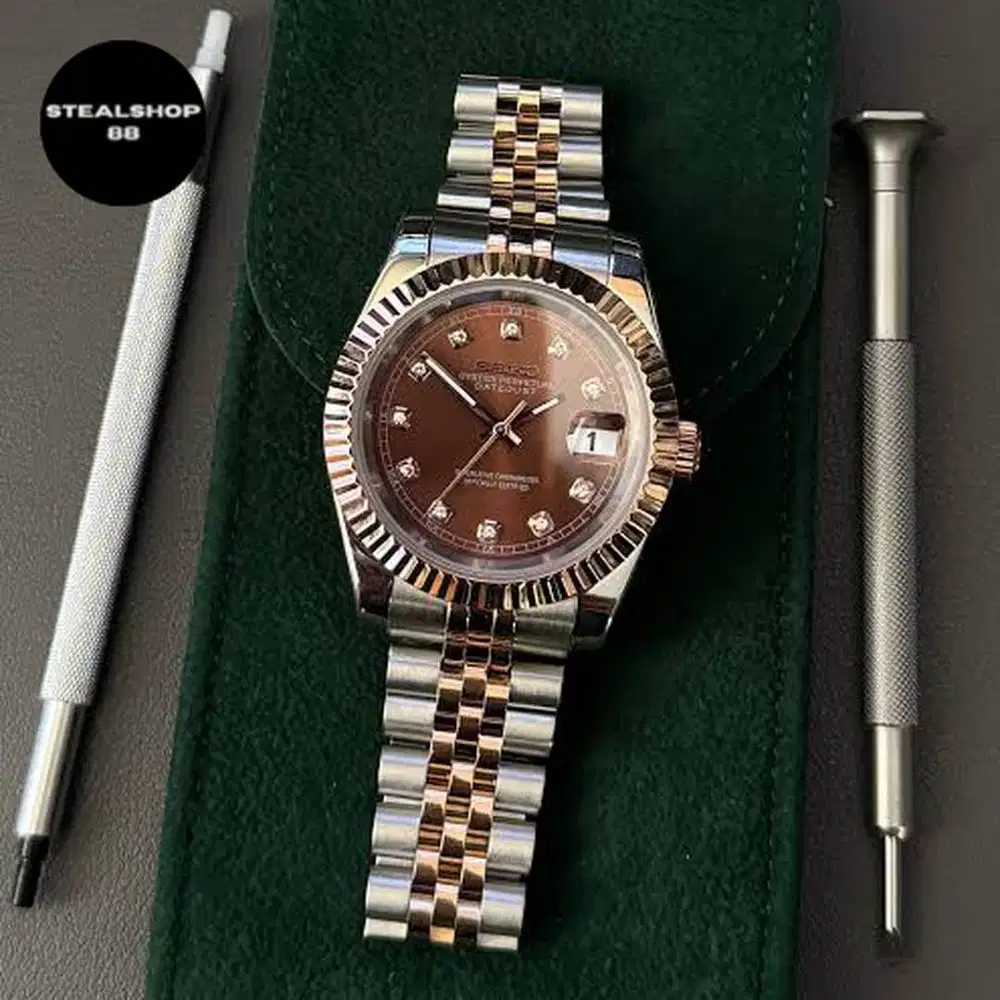 Seiko Mod Datejust Diamond Choco NH35 Automatic Exclusive