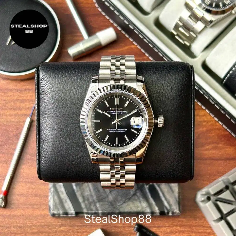 Seiko Datejust Black Perpetual Lume NH35 Automatic