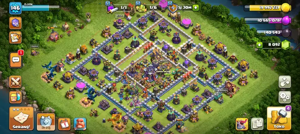 Akun COC Town Hall 15