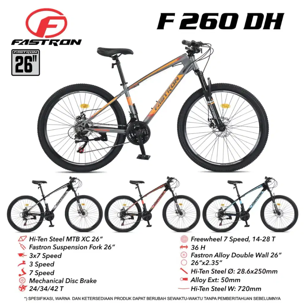 Sepeda Gunung MTB Fastron UK26 7Speed berkualitas