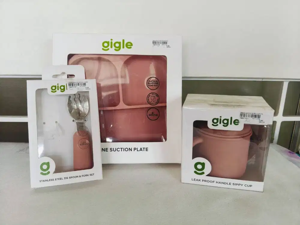 Gigle Premium Silicone Sippy Cup  (Gelas Minum Bayi Silikon Anti Tumpa