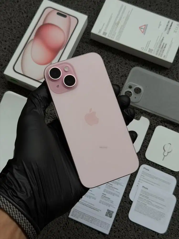 Apple iPhone 15 Pink iBox Fullset Original Sitimewah