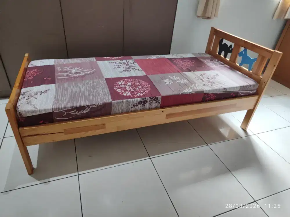Ranjang Anak Kayu Solid IKEA SULTAN LADE 70x160 cm – Kondisi Bagus