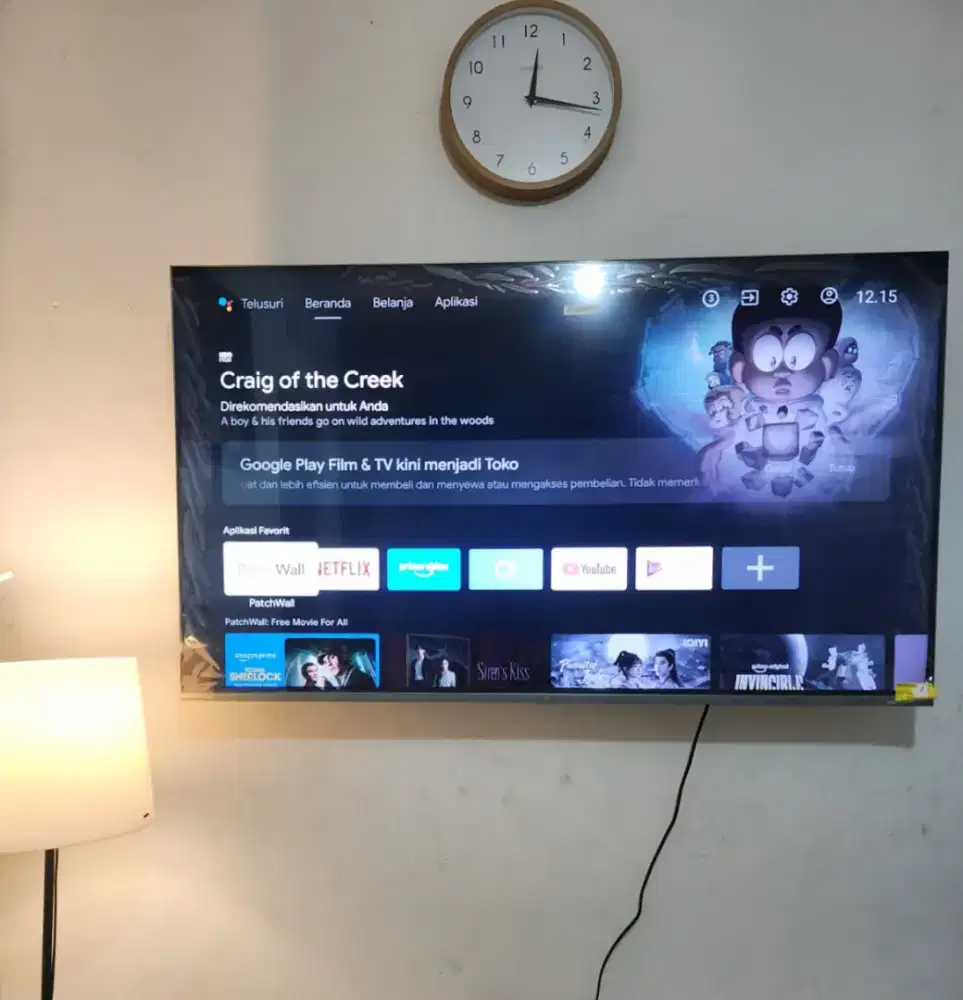 Xiaomi Android TV 55 inch , sudah bisa wifi , youtube , netflix , dll