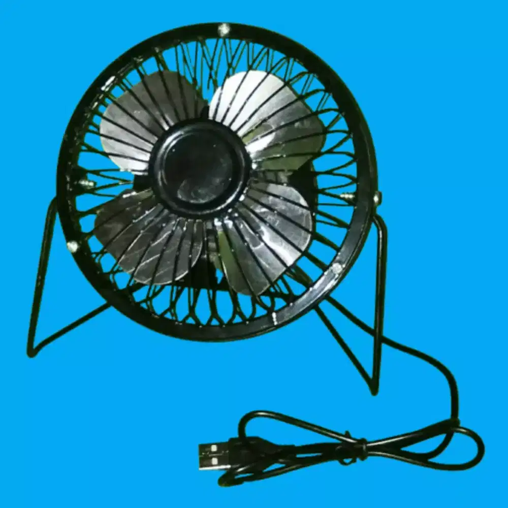 Kipas Angin USB MINIFAN SuperWind Portabel Body Besi Empat Baling