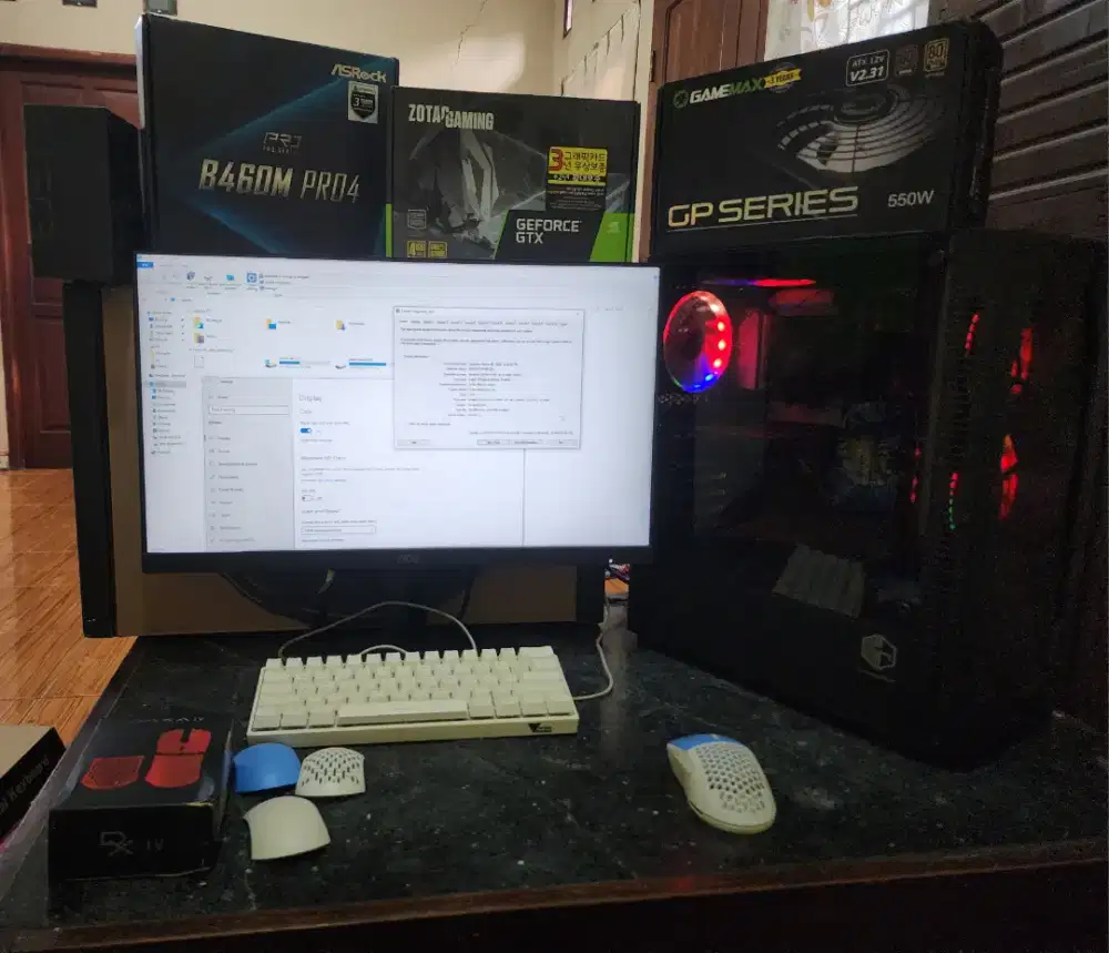 PC Gaming Ram 16GB I5 Gen 10 GTX 1650 Super 4GB SSD 256GB HDD 1TB