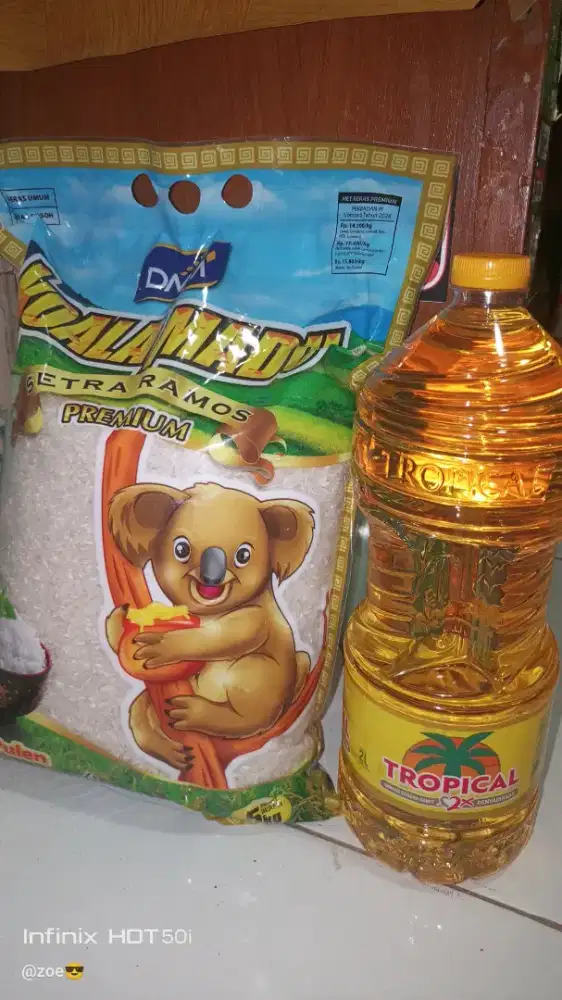 Jual beras KOALA MADU 5Kg & minyak TROPICAL 2L