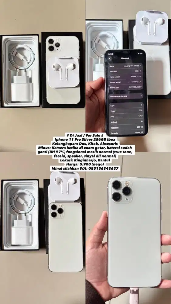 Iphone 11 Silver/256GB