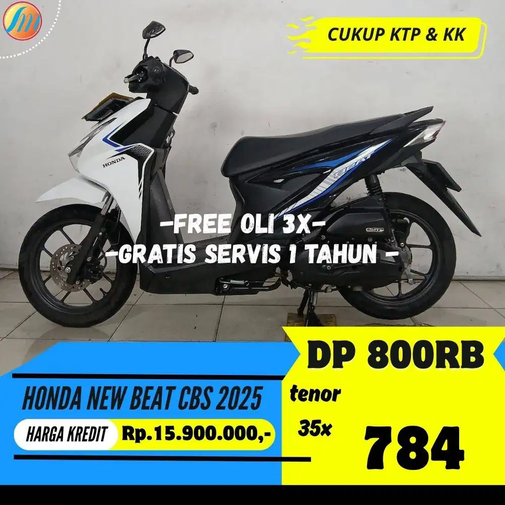 DP HANYA 800RIBU HONDA NEW BEAT CBS 2025 SEKEN BERGARANSI KTP+KK